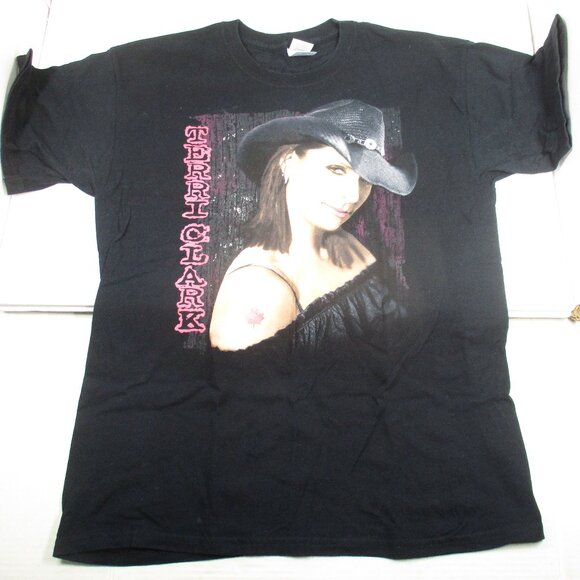 Vintage Terri Clark Dirty Girls Go Everywhere Tour T-Shirt Size L - Picture 1 of 3